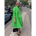 Naiste &uuml;hev&auml;rviline pikkade varrukatega rev&auml;&auml;riga lihtne avar s&auml;rkkleit XXXL roheline