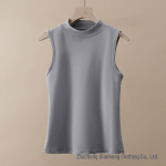 2024. aasta naiste harjatud termovest: Sametist poolk&otilde;rge krae, varrukateta, kandke sees v&otilde;i v&auml;ljas M (155-165CM/ 95-115 catties) must