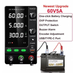 KUAIQU 2025 Uus Akulaadimise Reguleeritav Alalisvoolu Toiteplokk 30V 10A 60V 120V 3A OCP, P&ouml;&ouml;rdl&uuml;liti, Eelseadistatud Vool V&Auml;LJUND USB-C /A 60V-5A