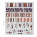 Punk-k&uuml;&uuml;nekleebised Cameo Nail Art Decals V&auml;rvilised liugurid manik&uuml;&uuml;ri sisekujundus