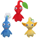 Pikmin pehmete m&auml;nguasjade komplekt 3 tk sinine kollane k&otilde;rgus 17cm (punane Pikmin, Pikmin, Pikmin)