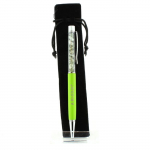 Pierres et Min&eacute;raux. Stylo min&eacute;raux Quartz rutile vert du Br&eacute;sil. Couleur Vert pomme.