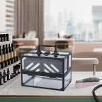 Makeup Travel Case Make up Carrier Manicure Box Lightweight Aluminum Alloy Beauty Storage