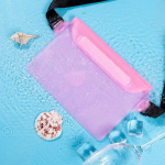 Kvaliteetne veekindel suletav ujumiskott, suur l&auml;bipaistev veealune kuivkaitsekott iPhone'i mobiiltelefoni koti jaoks roosa