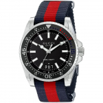 Gucci YA136210 Musta sihverplaadiga meeste k&auml;ekell 45