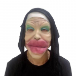 Naljakas suure suu kuninganna nunn lateksmask One Size roosa