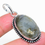 Labradorite Handmade 925 Sterling Silver Jewelry Pendant 2.05 p3z57