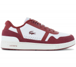 LACOSTE T-Clip Leather - Herren Sneakers Schuhe Leder Wei&szlig;-Rot 747SMA0072286 ORIGINAL EU 44 UK 9.5 valge