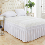 Elastne &uuml;hev&auml;rviline Euroopa ja Ameerika stiilis voodiseelik Twin 39x75+15 inch (0.32 kg) valge