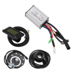 36V48V 250W 15A Jalgratta harjadeta mootori ruutlaine kontrolleri komplekt koos LCD7U paneeli ja 130X p&ouml;idla gaasipedaaliga