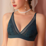 Seksikad juhtmevabad rinnahoidjad naistele Ultra &otilde;hukesed pitsilised Bralette Deep V sukeldumisrinnahoidjad 34B roheline