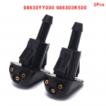 2X klaasipuhasti pesuri pihusti otsik Hyundai Kia 98630Yy000 986303K500 jaoks must