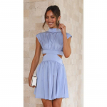 VEZFAA Naistemood suvine kevadine &uuml;hev&auml;rviline printimine varrukateta k&otilde;rge kaelusega ja k&otilde;rge v&ouml;&ouml;kohaga vabaajakleidid S