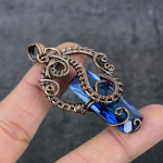 Tanzanite Quartz Handmade Copper Wire Wrap Jewelry Pendant 2.56 i5m77