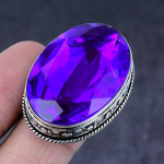 Pink Amethyst Handmade 925 Steling Silver Jewelry Ring Size 9 p1u13