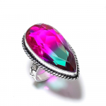 Bi-Color Tourmaline Handmade 925 Sterling Silver Gift Ring Size 7 t2o03