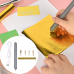 USB Heat Foil Pen Embossing Stamping Easy to Use 6.14x0.71 with 4 Size Interchangeable Tips