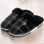 Meeste sussid talve&otilde;mblus seemisnahast sisejalatsid meestele Gingham Plush kodu hubane kodu sussid mees 42