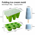 6in1 Loov Kokkupandav J&auml;&auml;tise Silikoonvorm Toidukvaliteediga Silikoon 6-pesaline J&auml;&auml;tise Pulgaj&auml;&auml;tise J&auml;&auml;kuubikute Vormid