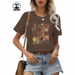 YYFS Naiste moe vabaaja suve kevadlillemustriga l&uuml;hikeste varrukatega pluusid ja s&auml;rgid M