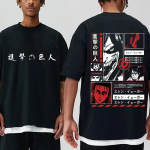 Anime Attack on Titan T-s&auml;rk Unisex Naiste Shingeki Ei Kyojin Eren Yeager Graafiline T-s&auml;rk Jaapani Unisexga Cosplay T-s&auml;rgid T&auml;navar&otilde;ivad 2XL