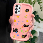 V&auml;rvitud mustriga Big Wave Edge pehmest silikoonmaterjalist Macaron telefoni&uuml;mbris, p&otilde;rutuskindel kaitsev kummist korpus Samsung Xiaomi Poco Redmi jaoks Redmi 10 roosa