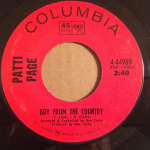 7-tolline plaat PATTI PAGE - Poiss maalt / Sa ei vaja 444989 Columbia 1969 USA Soul/Funk Kasutatud