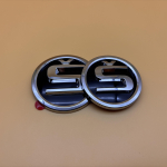 1tk 9cm 8cm &Uuml;mberehitus S-logoga Auto Esipind K&uuml;ljekarp Tagumine Pagasiruum Embleem Fabia Octavia VRS Superb Rapid Yeti Karoq Vision Tarvikutele Silver Black(8cm)
