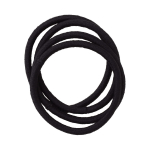 KAI Juuksekummid Mustad, Hepring Kummikomplekt 4 tk KQ0015 - Ideaalne kindlate juuksekummide jaoks