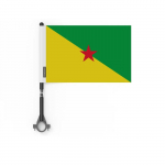 Drapeau &ndash; Guyane &ndash; V&eacute;lo &ndash; 10 t&uuml;kki &ndash; 14 x 21 cm &ndash; pol&uuml;ester &ndash; v&auml;limine