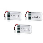 Komplekt 3 laetavat LiPo akut 3,7V 850mAh Syma X5SC X5SW kopterite jaoks | Suure j&otilde;udlusega | 48,5 x 29,5 x 14,5 mm | H&otilde;bedane h&otilde;be