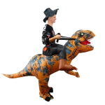 T&auml;ispuhutav Tyrannosaurus Rex ratsutamis&uuml;likond, t&auml;iskasvanutele 150-190cm pruun