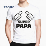 Meeste isadep&auml;eva kingitus T-s&auml;rk Meeste rokk Super Dad Topid Teed Mood Suvepopp S