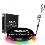 EL-i ladu 360-kraadine fotoboksi masin Kaamera 360 Videoboks Photobooth Hind 360 p&ouml;&ouml;rleva kaameraga boks Pulmadeks 100cm must