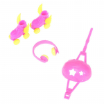 4 tk dekoratiivsed rulluisud Uhked nukukingad, peakomplekti kiiver lastele 1pair