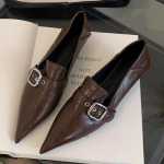 Terava Ninaga Naiste Seksikad Mokassiinid Kingad 2025 Trend Madala Kontsaga Elegantne Mood Nahast Kingad Uus Disainer Peo K&uuml;ps Naine Zapatos 34