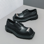 Mustad Derby Kingad Ruudukujulise Varba ja Paelkinnitusega Kevad/S&uuml;gis &Uuml;hev&auml;rvilised Pulmakingad Meestele Suurus 38-44 38 black
