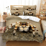 &Auml;mblik Tekikott Komplekt Tarantula 3D Tr&uuml;kiga Voodipesukomplekt Queen King Suurus Moedisain Putukateema Tekikott, Padjap&uuml;&uuml;r(s) 70x133cm