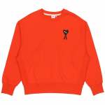 Puma Amiparis &uuml;hiselt toodetud seeria Armastus S&uuml;dame logo &Uuml;hev&auml;rviline &Uuml;mmarguse kaelusega dressipluus Meeste pealisr&otilde;ivad Oranžpunane 534111-95 XS