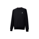 Jordan Logo Tikitud Triibuline Vabaaja Pullover Pikkade Varrukatega Huppar Meeste Topid Must FN6355-010 M