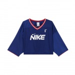 Nike V-kaelusega kampsun Spordiklassika L&uuml;hikeste varrukatega T-s&auml;rk Naiste Topid Sinine HF6288-455 L