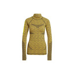 Adidas X Stella McCartney Koost&ouml;&ouml; Tagak&uuml;ljel V&otilde;rk Twill Tr&uuml;kitud Treeningpikkade Varrukatega T-s&auml;rk Naiste Topid Kollane HI1946 M beige