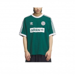 Adidas Originals SS25 Klassikaline Spordiseeria Vabaaja L&otilde;tv L&otilde;ikega &Uuml;mmarguse Kaelusega L&uuml;hikeste Varrukatega T-s&auml;rk Meeste Topid KC2604 XS