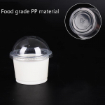 20 tk 250 ml &uuml;hekordne salatitops l&auml;bipaistev plastikust magustoidukauss j&auml;&auml;tise magustoidukausid kaanega plastiktopsid 20pcs