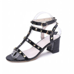 Naiste Jalan&otilde;ud Neetidega Rooma Stiilis Triibulised Square Heels Tantsu Kingad Naistele Seksikad Suvi 2025 Mugavad Luksuslikud M&uuml;&uuml;k Vintage 34