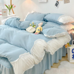Pitsiline voodi seelik neljaosaline Euroopa atmosf&auml;&auml;ri lihtne tekk voodilina voodipesu 2.0m bed skirt