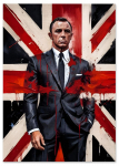 Plakat james bond abstrakcja 30x40 cm