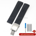 Veekindel Vastupidav Silikoonist K&auml;ev&otilde;ru Tissot 1853 T-Touch Seeria T013 T081 T091 Kellatarvikutele 20 21mm Must Sinine 21mm black