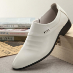 Klassikalised meeste kleitkingad Nahast kingad meestele Plus Size Point Toe Business vabaaja meeste pidulikud kingad pulmadeks 38 valge