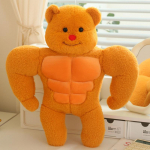 Loominguline lihaseline karu kaisukaru nukk pehme m&auml;nguasi naljakas fitness lihaseline kallistav karu t&uuml;druk muppet nukk 50cm（0.5kg）